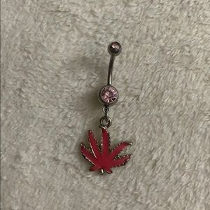 Weed Belly Button Ring